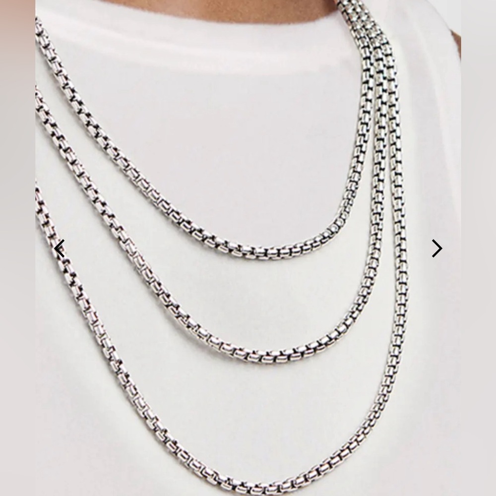 David Yurman DY 925 sterling silver 2.7mm box chain, 54 inch